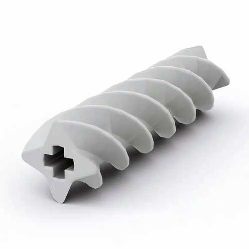 小颗粒积木MOC 73763 1x6 十字孔螺纹 蜗杆 科技拼装玩具零配件