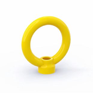 国产积木3917 2x2黄色吊环圆圈马戏团花圈