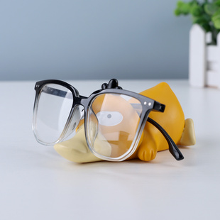 创意可达鸭眼镜放置架眼镜收纳架眼镜店道具装饰展示架子眼睛支架