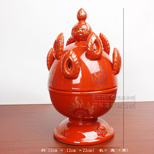 正品李居明吉祥物 陶瓷火卸炉-家居摆设 化口舌三碧是非补火