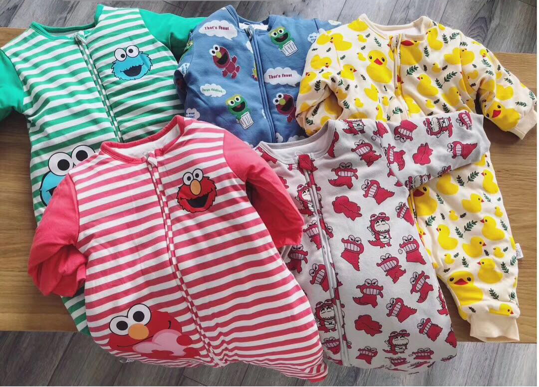 夹棉儿童加厚分腿睡袋冬款宝宝