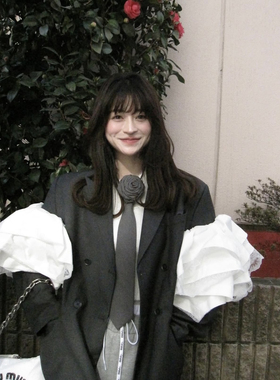 独家 纯原 bibiy玫瑰花领带 2025春夏新款领结