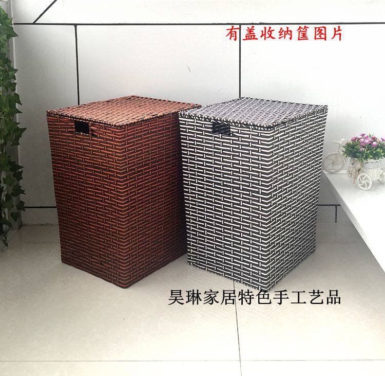 大号草编藤编脏衣桶 玩具收纳筐储物箱 家用办公室鞋套杂物筐纸篓