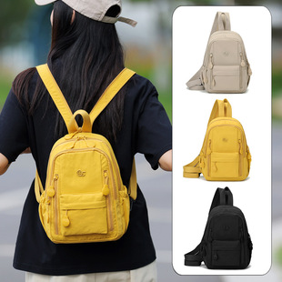 玛莎世家商务时尚背包韩版百搭双肩包潮流轻便多功能女士胸包女包