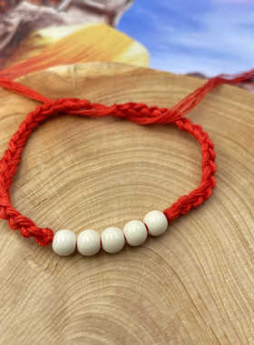泰国小红绳招米手串 古巴阿里雅察本命年 情侣编织佛牌手链男女