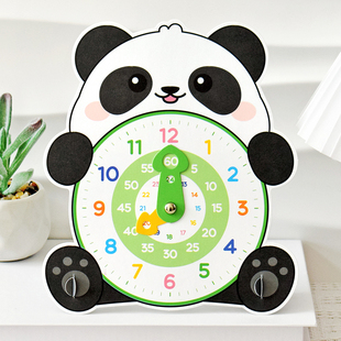 3D钟表模型幼儿园教具手工DIY时钟卡片材料包小学生学习认识时间