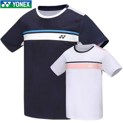 新款YONEX尤尼克斯YY羽毛球服男女运动短袖上衣速干110024BCR