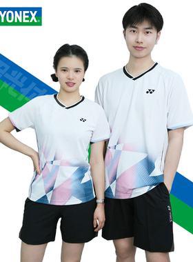 2025YONEX尤尼克斯羽毛球服男女吸湿速干yy运动短袖110095/210095