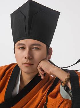 淮边筱竹 东坡巾丨宋制明制汉服男子首服平民书生百姓巾帽子