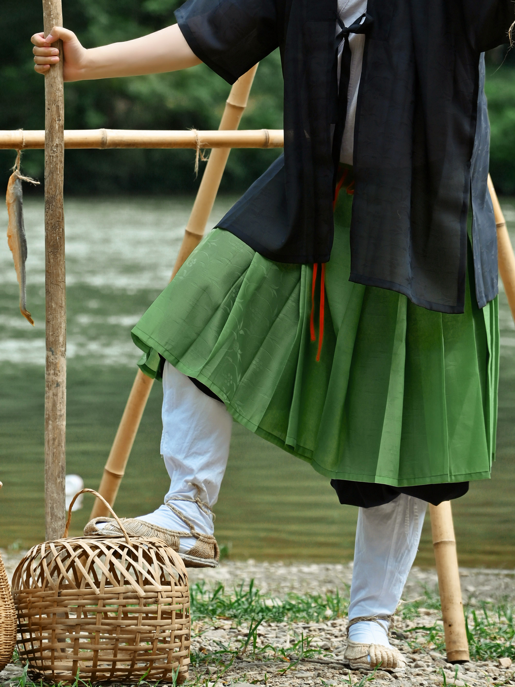 复原男款马面裙淮边筱竹明代服饰