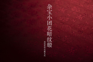 淮边筱竹 仿泰州森森庄明代杂宝小团花纹 暗花缎汉服布料传统服饰