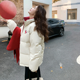 BAO款退货率低学院风情侣围巾羽绒服女282-B992601-P185-K260，女装羽绒服，浙宝282