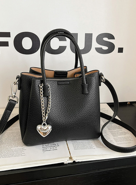 手提包小拎包高级感2025新款春季水桶包包大容量通勤单肩斜挎包女