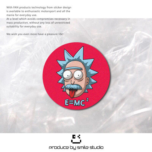 搞笑卡通科学家趣味反光防水车贴个性摩托电动车头盔装饰划痕贴纸