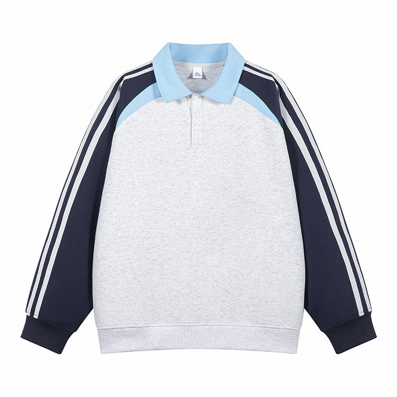 2026新款春秋季男士肌理感设计百搭美透气潮流休闲翻领POLO衫卫衣