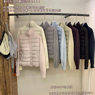 90%白鸭绒羽绒服外套女69880 立领拼接毛衣袖 sicily miluroom冬季