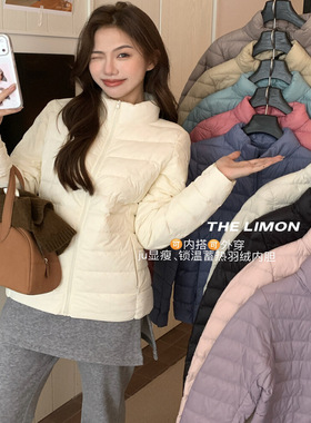 The limon 2025冬气质显瘦百搭排骨内胆立领保暖羽绒棉服外套1189