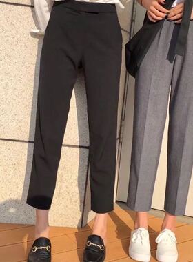 WUZHI 正品百搭休闲西装裤 洋气干练显瘦高腰九分烟筒裤女潮76018