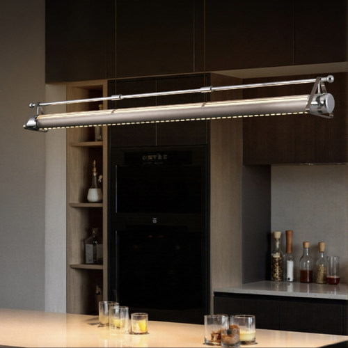 械光灯2025款轻奢现代简约高级感一字长条吧台岛台餐厅吊灯