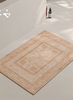 寻由埃特勒塔粉浴室卫生间防滑地垫厕所门口吸水速干脚垫防摔地毯