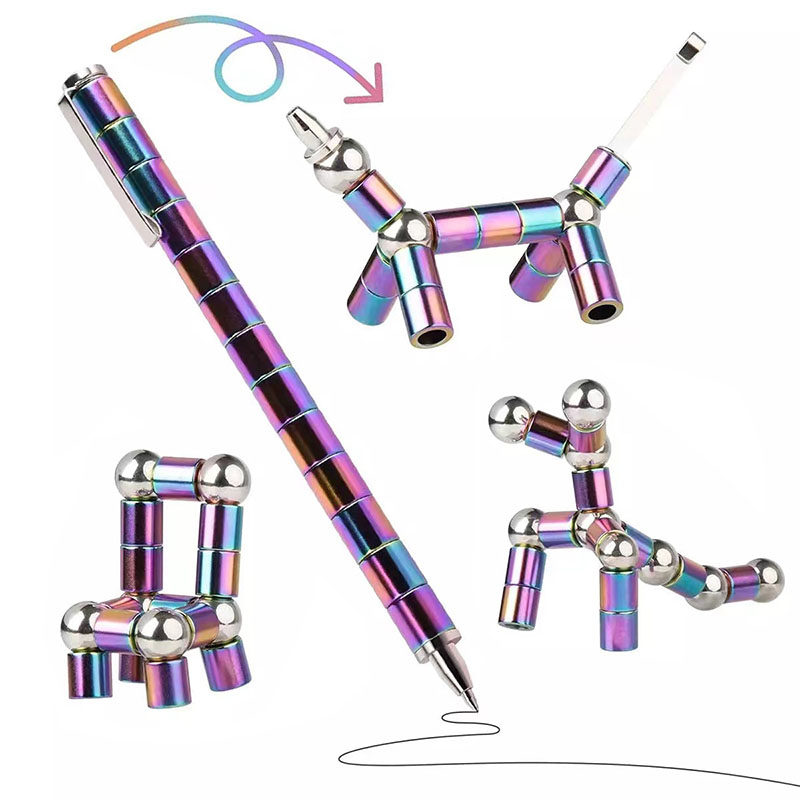 VERSATILE THREE-DIMENSIONAL INFINITE FLIP MAGNETIC CUBE CHILDRENS INTELLECTUAL TOYS BOY NEW YEARS GIFT PRIMARY SCHOOL STUDENT MAGIC RULER