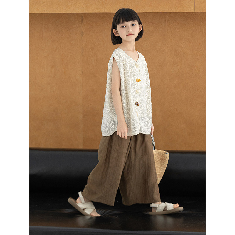幼悠女大童夏日温柔风清雅成诗全棉重工绣花定制琥珀纽扣胖童马甲,童装/婴儿装/亲子装,T恤,淘宝优惠券,粉丝福利购,淘宝优惠卷
