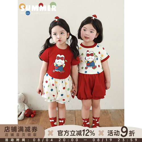幼悠女童糖果波点花苞灯笼短裤夏季甜蜜可爱蝴蝶结荷叶花边裤子潮