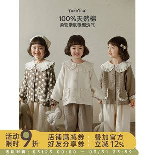 幼悠女童2026春季新款纯棉复古森系儿童外套宽松透气儿童百搭上衣