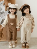 Модный трехмерный комбинезон, детская ретро кукла, штаны, с медвежатами, осенний, свободный крой