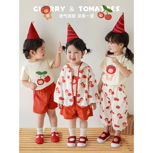 幼悠女童夏季新款红色系列
