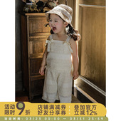 子宝宝透气休闲套装 镂空透气上衣流苏裤 吊带2025新款 幼悠女童夏季