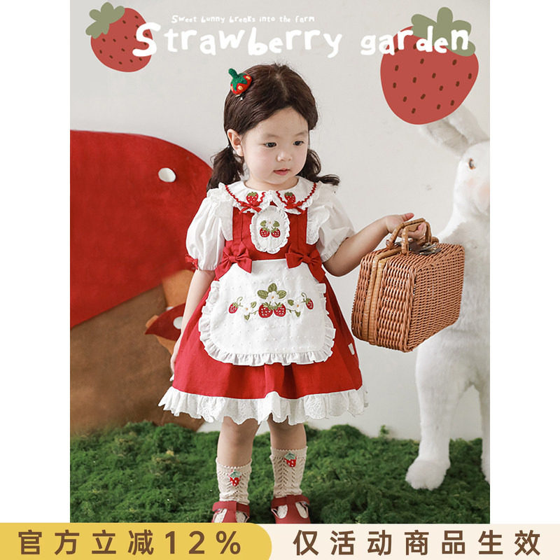女童可爱休闲衬衫连衣裙图片
