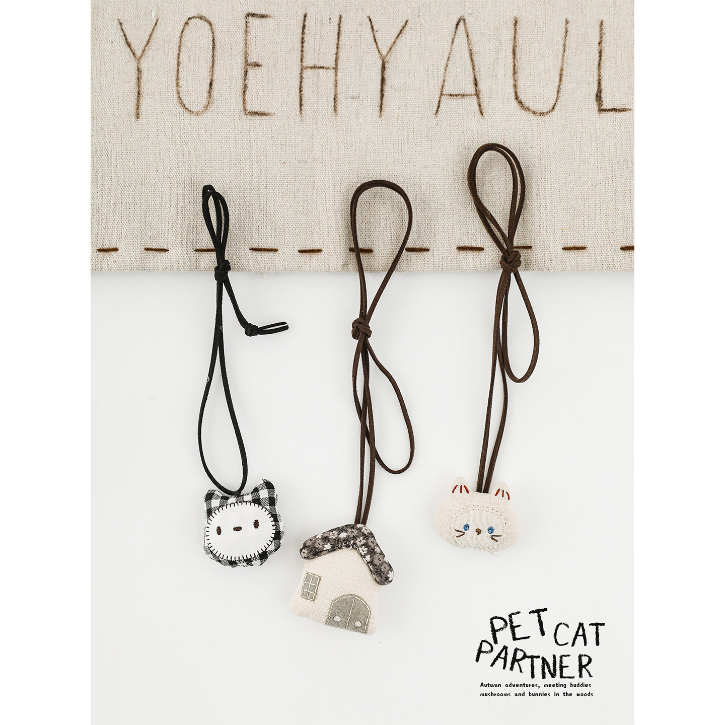 幼悠女童2026春季新款猫咪玩偶挂件时尚百搭儿童流行项链女孩配饰