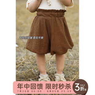 夏季 韓版 幼悠童裝 洋氣寬松外穿短褲 寶寶百搭休閑褲 女童燈籠褲 新款