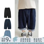 休闲长裤 幼悠儿童复古风牛仔裤 韩版 女童宽松洋气直筒裤 潮 春秋新款