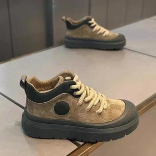 休闲运动板鞋 秋季 男厚底增高马丁靴覆古潮流男士 工装 高帮鞋 鞋 男鞋