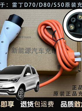原装雷丁D70 D80S50电动汽车原装充电器充电枪正品充电插口随车充