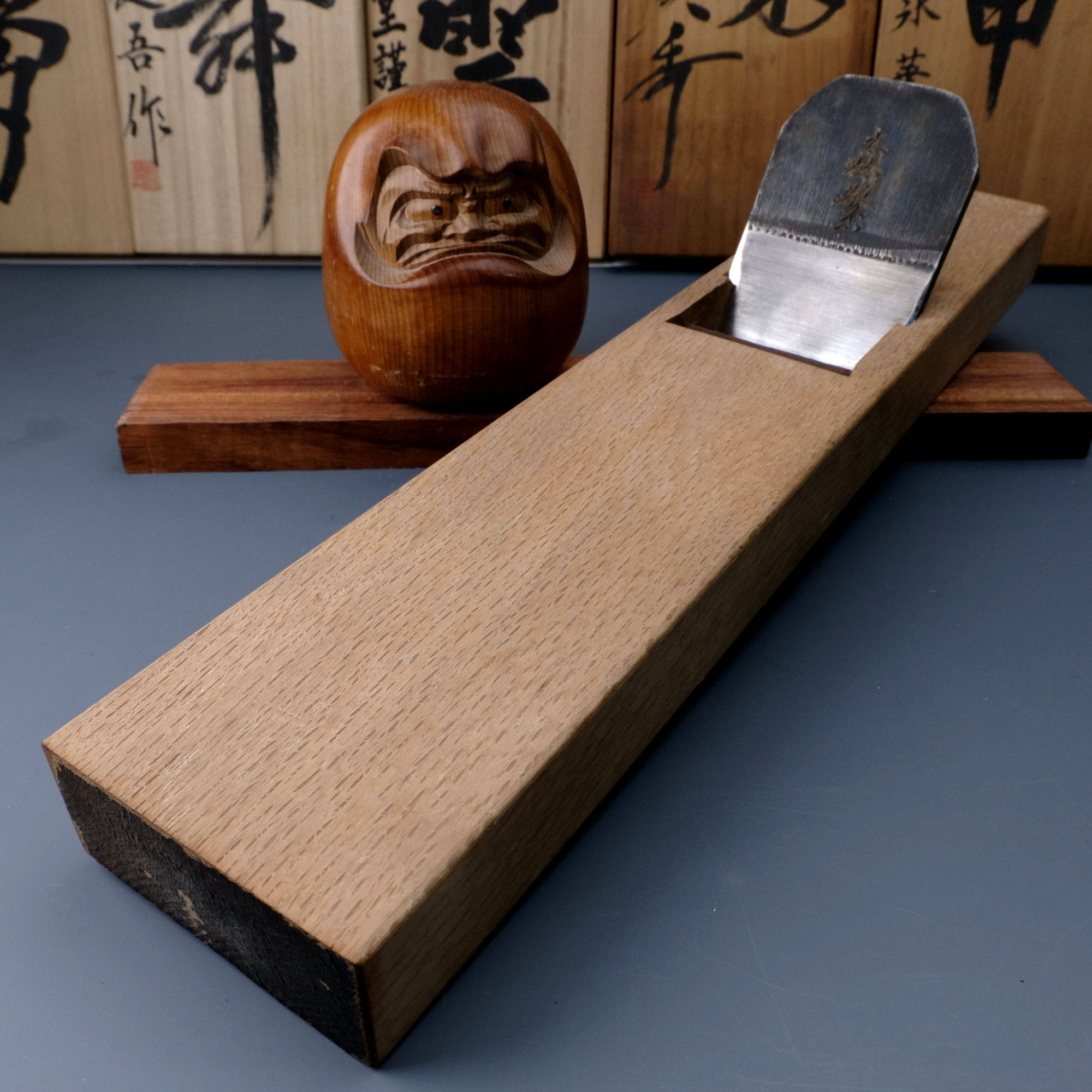 日本进口 长台拉刨 木工刨子 平刨净刨 刨刀 手打刃青纸钢400mm