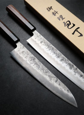 义弘作犁地牛刀切付日式主厨刀家用不锈钢菜刀银三钢日本山胁刃物