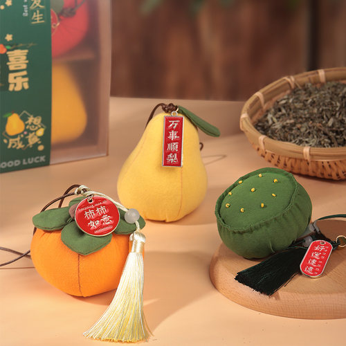diy莲蓬香包成品柿柿如意香囊