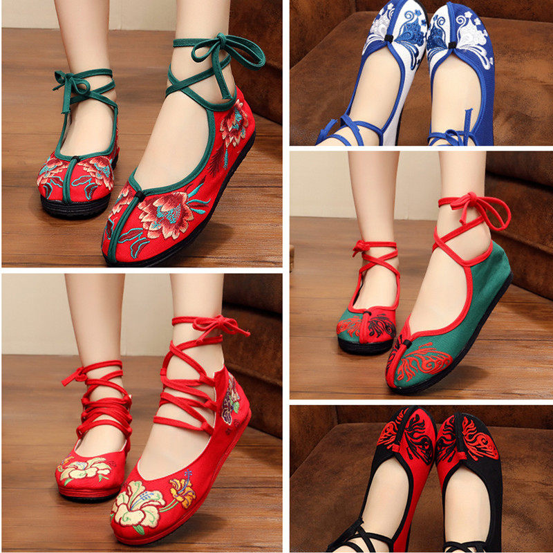 2020春新款老北京布鞋民族風繡花鞋古風平底鞋舞蹈單鞋千層底布鞋在類目 女鞋, 低幫鞋, 布鞋中 - 來自Buy2taobao.com提供專業的淘寶代購服務