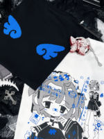 Summer Communication: Original pure cotton otaku Cutie subculture printed short-sleeved T-shirt, cute Japanese-style transparent moon thumbnail 3