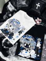 Summer Communication: Original pure cotton otaku Cutie subculture printed short-sleeved T-shirt, cute Japanese-style transparent moon thumbnail 4