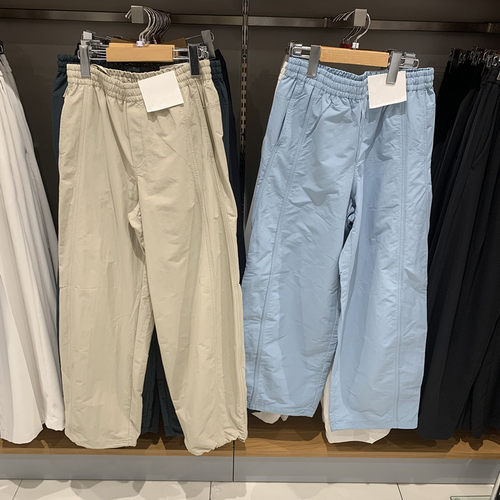 日系女宽腿裤休闲宽松工装束脚裤伞兵裤直筒阔腿裤R475820/477346