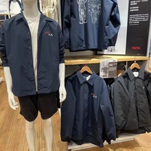 新款2024年秋男女款翻领夹克单排扣卡通印花外套上衣476316