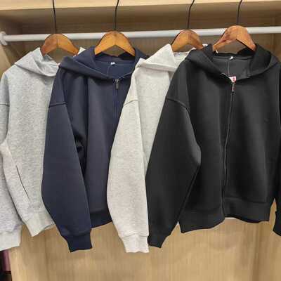 合作款/男装女装宽松连帽拉链运动开衫/长袖外套卫衣2026春485735