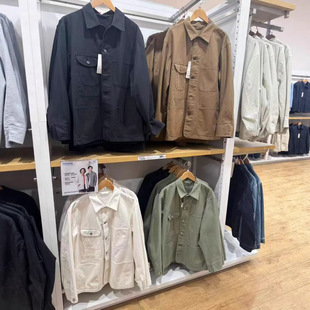 渠道好货26年春款休闲翻领工装宽松多口袋长袖外套夹克上衣483819