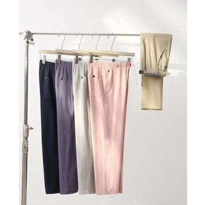 2025夏季速干工装裤女新款冲锋小个子休闲阔腿裤子薄款登山运动裤