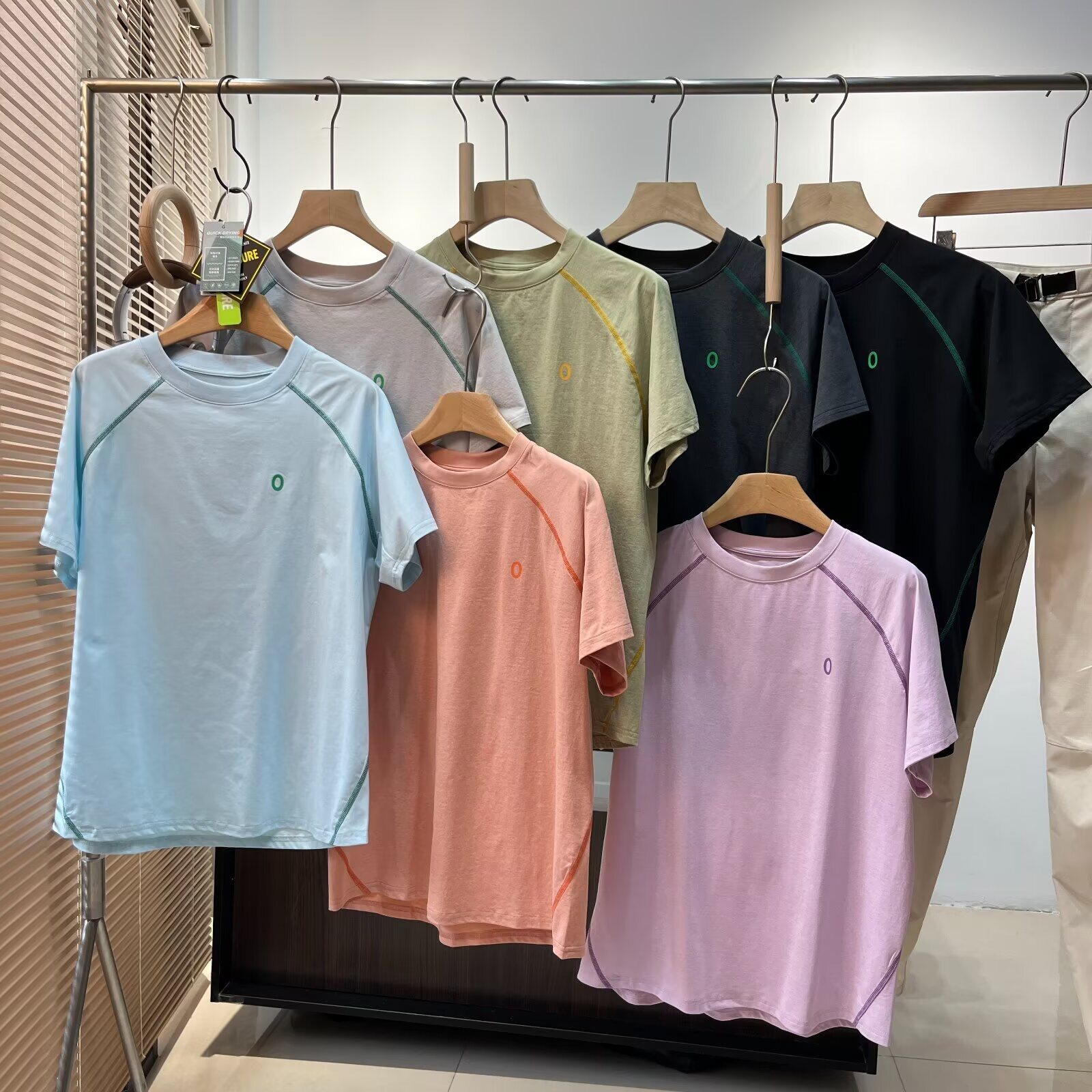 情侣款糖果色短袖T恤宽松立体t恤户外骑行运动速干衣休闲时尚体恤