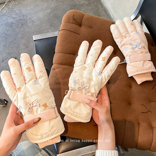 冬季可爱保暖手套防风